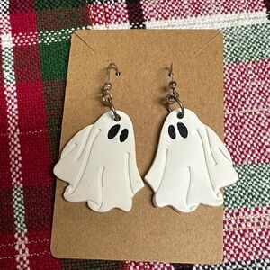 Source Unknown White Ghost Earrings